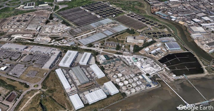 london beckton uk plant aerial view